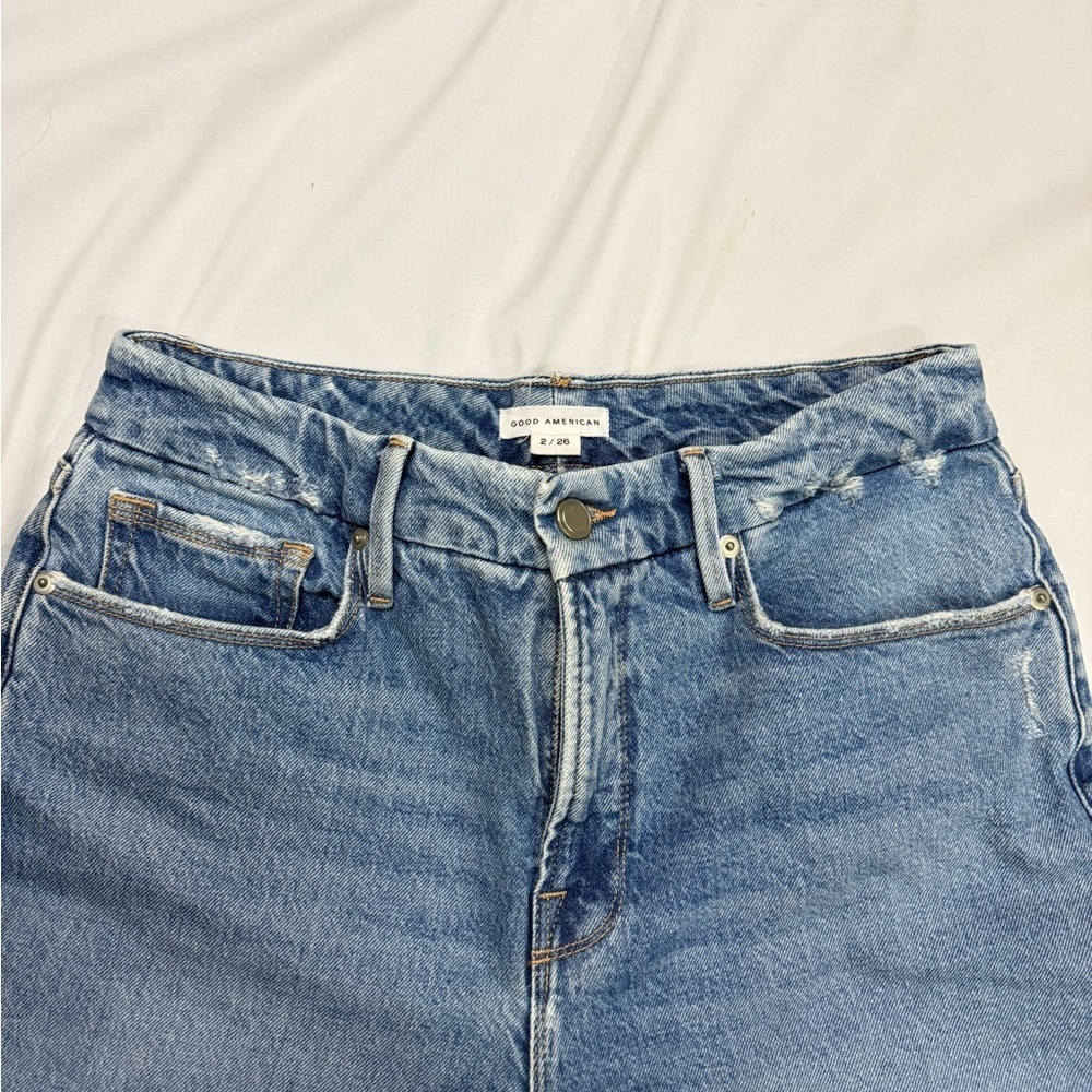 Good American Light Blue Ankle Jeans - Picture 2 of 9